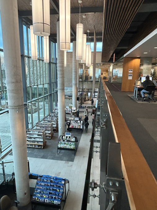 Library second floor view.