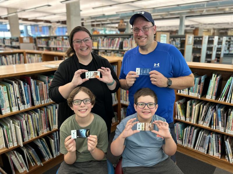 4 People With Library card.