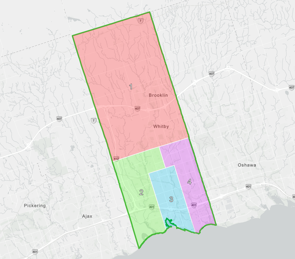 Map of Whitby Municipality
