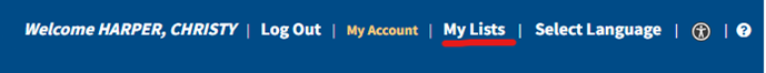 A screenshot of the top menu bar from the new cataloue, with the 
