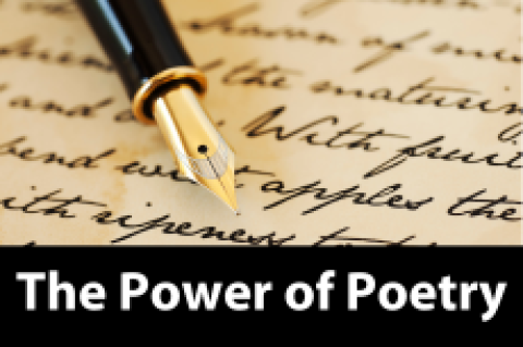 pen on top of poetry