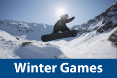 snowboarder at winter Olympic games